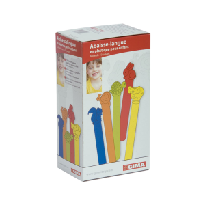 Abaisse-langues en plastique Gima pour enfants (boite de 50)