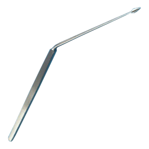 Aiguille Politzer de paracentèse coudée – 17 cm
