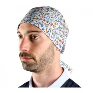 Calot chirurgical à motif en coton