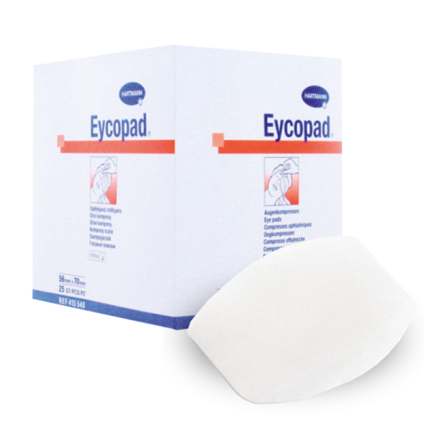 Compresse de gaze oculaire stérile Eycopad – 5.6 x 7 cm (boite de 25)