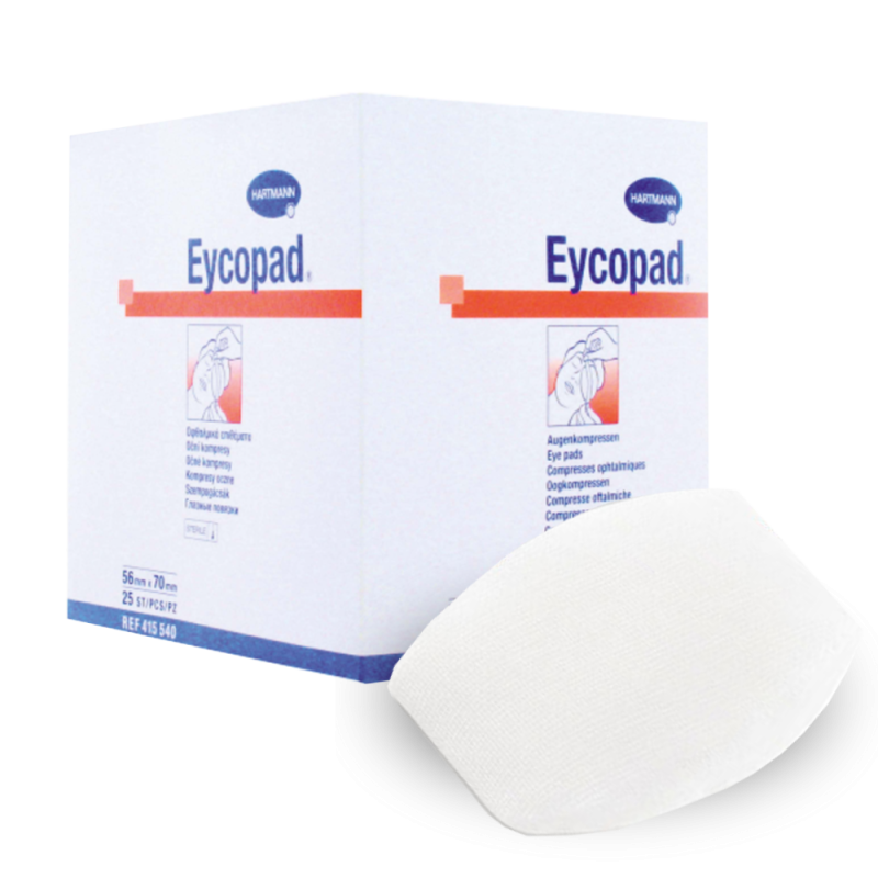 Compresse de gaze oculaire stérile Eycopad – 5.6 x 7 cm (boite de 25)