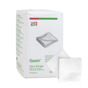 Compresses de gaze tissées non stériles LR Gazin – 17 fils (sachet de 100)