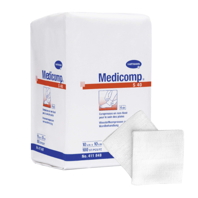 Compresses non tissées non stériles Medicomp (boite de 100)