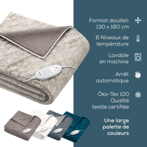 Couverture chauffante Beurer HD 75 Nordic Taupe
