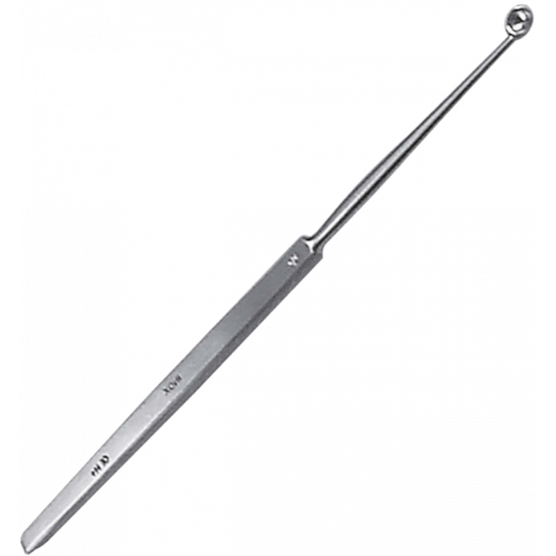 Curette dermatologique fine pleine en inox – 16 cm