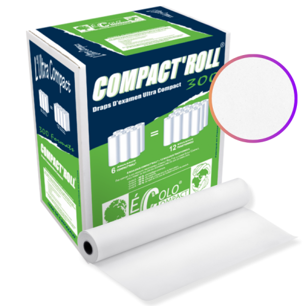 Draps d’examen ouate lisse Compact’roll (carton de 6)
