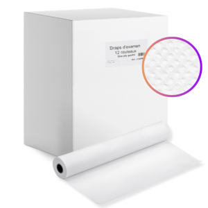 Draps d'examen ouate gaufrée One Ply (12 rouleaux)