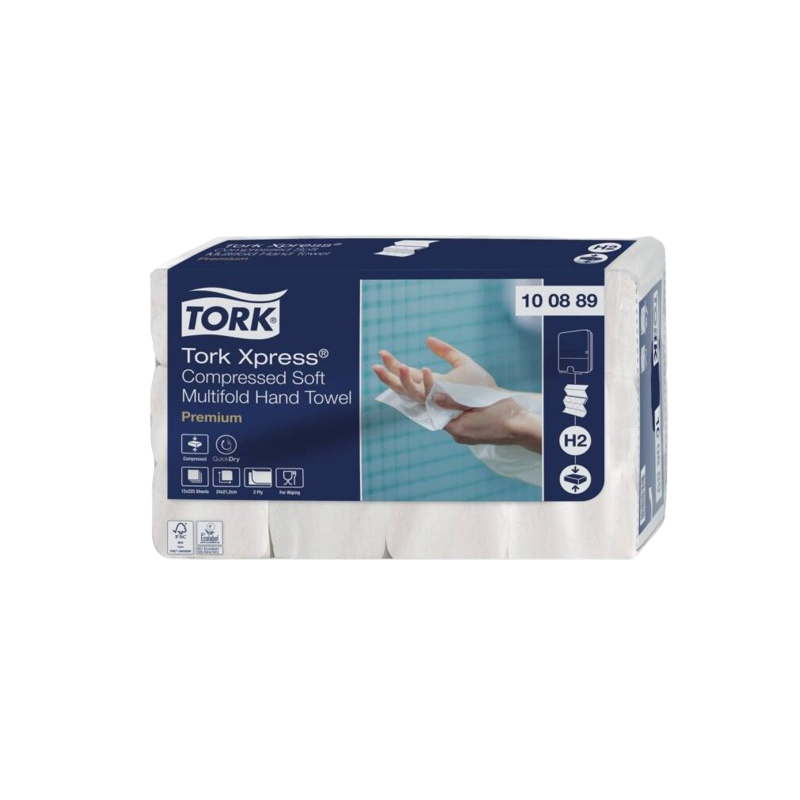 Essuie-mains Tork Xpress Premium (12 paquets de 225 feuilles pliage Z)