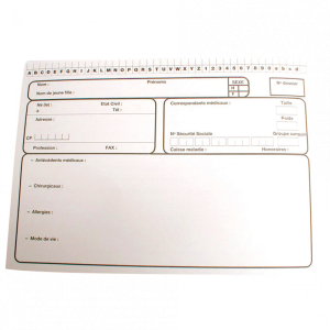 Fiches patient «Sten-Org» Europa 12;5 x 20 cm (carton de 250)
