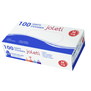 Gants d’examen latex non stériles non poudrés (boîte de 100)