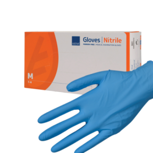 Gants d’examen nitrile Abena bleu non poudrés non stériles (boite de 100)