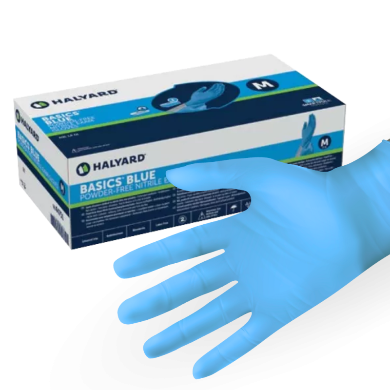 Gants d’examen nitrile Basic Blue non poudrés non stériles (boite de 170 ou 200 )