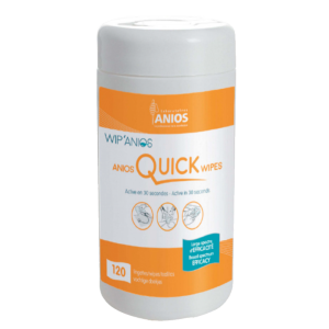Lingettes désinfectantes sans alcool Anios Quick Wipes thé vert (boite de 120) DLU au 01/07/2025