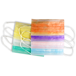 Masques de protection colorés type IIR; modèle adulte (boîte de 50)