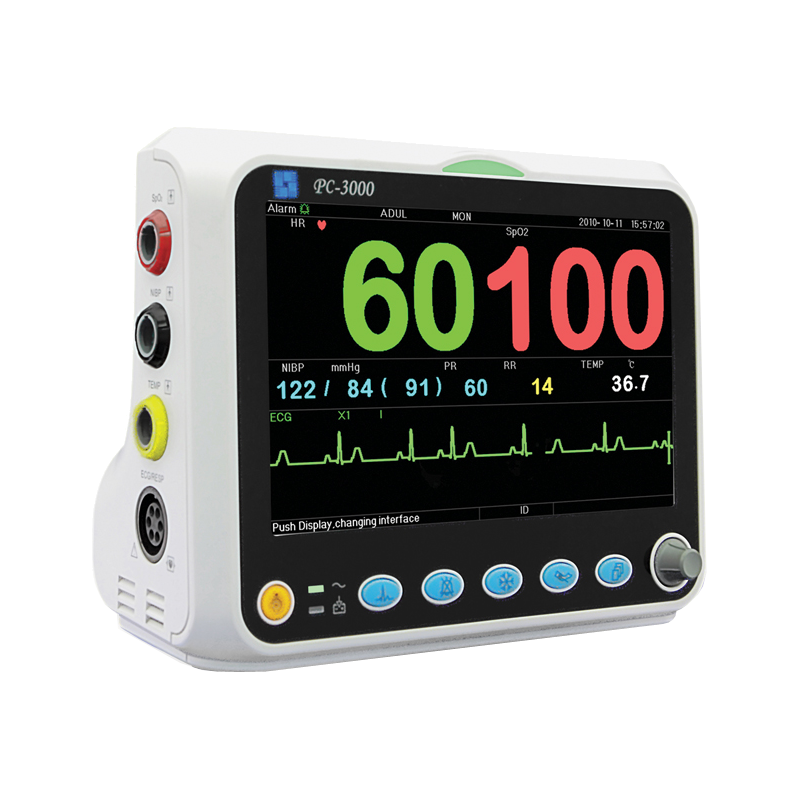 Moniteur patient multiparamétrique GIMA PC-3000 (PNI; SpO2; Temp.; Resp.;ECG)