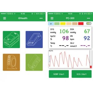 Moniteur patient multiparamétrique GIMA PC-300 (PNI; SpO2;Temp.;Poul) avec ou sans ECG)