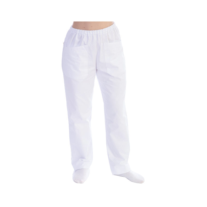 Pantalon unisexe en coton/polyester Gima (blanc)