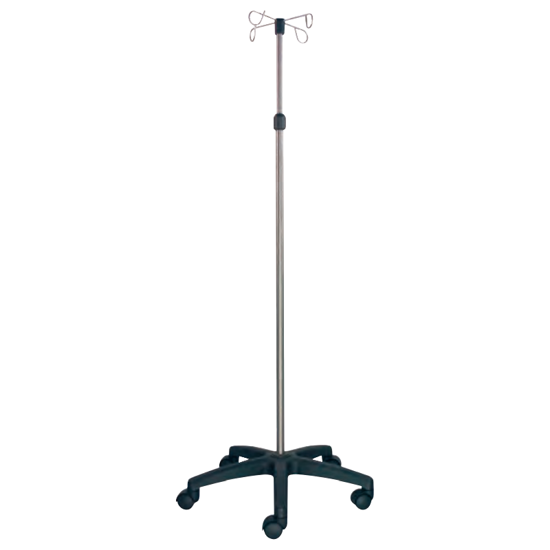 Pied à sérum tige inox 4 crochets Holtex