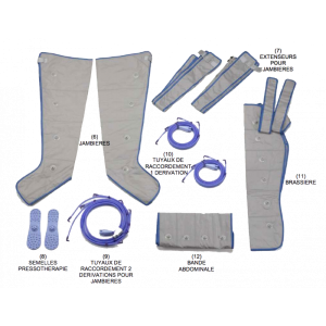 Pressotherapie Winelec Press4 + 2 bottes + manchon + ceinture abdominale