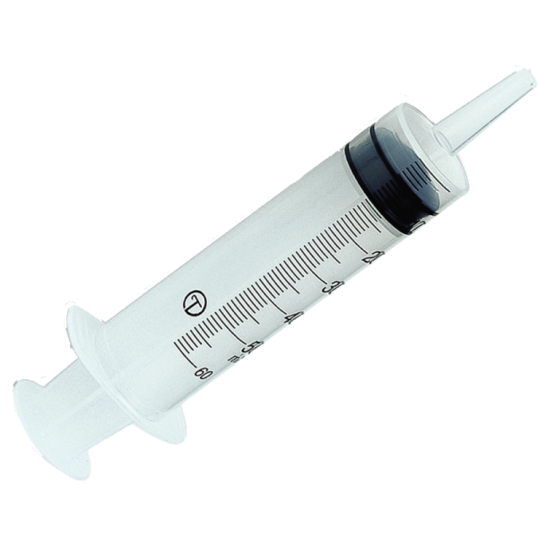 Seringues 3 pièces Térumo Terucristal 50 ml sans aiguille; embout cathéter (boîte de 25)