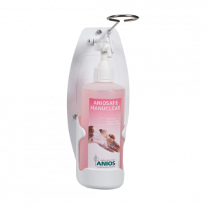 Support mural pour flacon 500ml; commande au coude