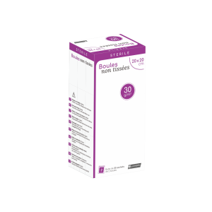 Tampons de boule de gaze non tissés en sachets stériles (boite de 20 ou 30)
