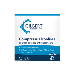 Tampons imprégnés d'alcool à 70% (boite de 1000)