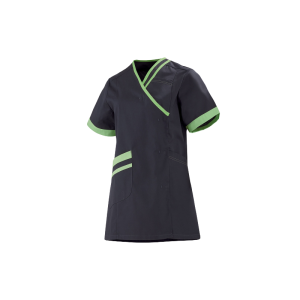 Tunique médicale femme Lafont Lilée (gris charcoal et vert)