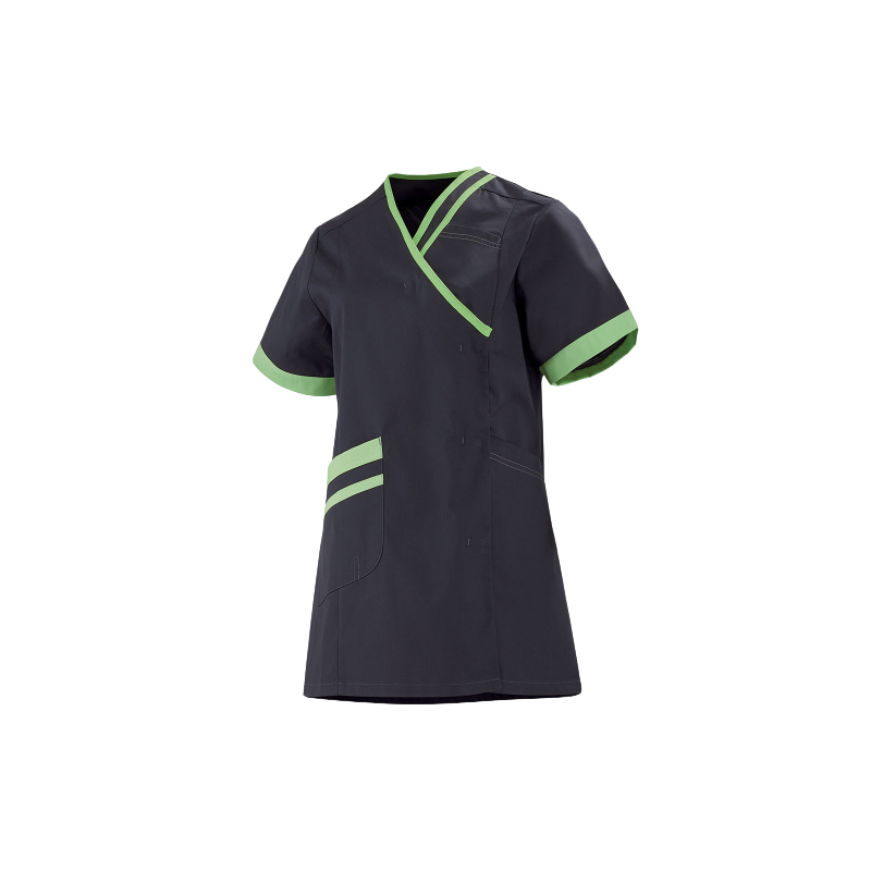 Tunique médicale femme Lafont Lilée (gris charcoal et vert)