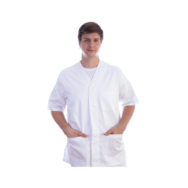Veste unisexe en coton/polyester Gima (blanc)