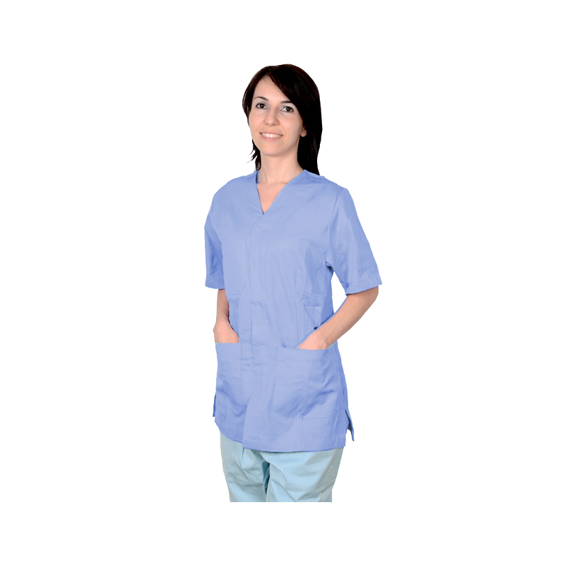 Veste unisexe en coton/polyester Gima (bleu clair)